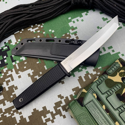 Customized outdoor camping knife with scabbard