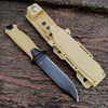 Custom tactical knife with scabbard and clip