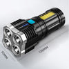 Outdoor portable multi-function four-stop dimming flashlight