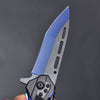 Customed Blue Devil Pattern Folding Knife