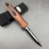 Customized wooden handle OTF automatic knife