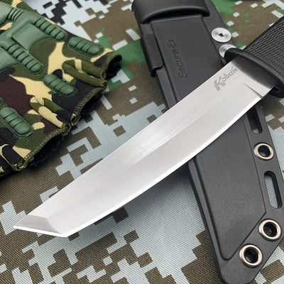 Customized outdoor camping knife with scabbard