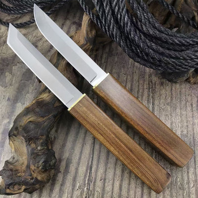 Self-defense double straight knife