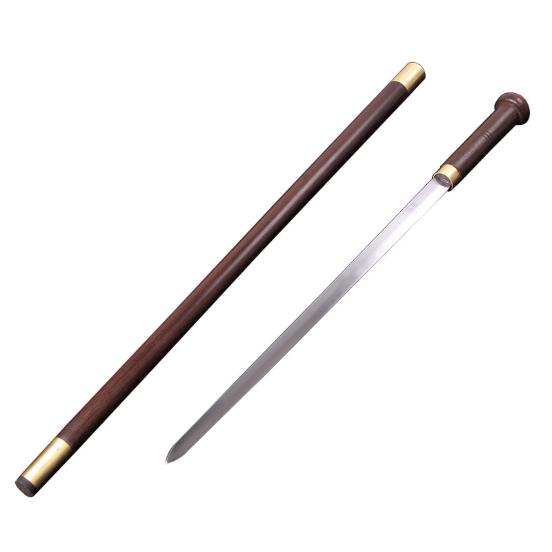 solid wood hiking stick sword