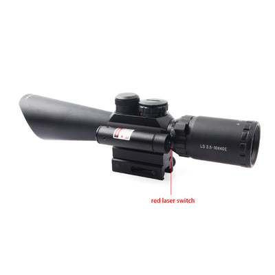 M8 3.5-10X40 Red Laser Optical Integrated Sight