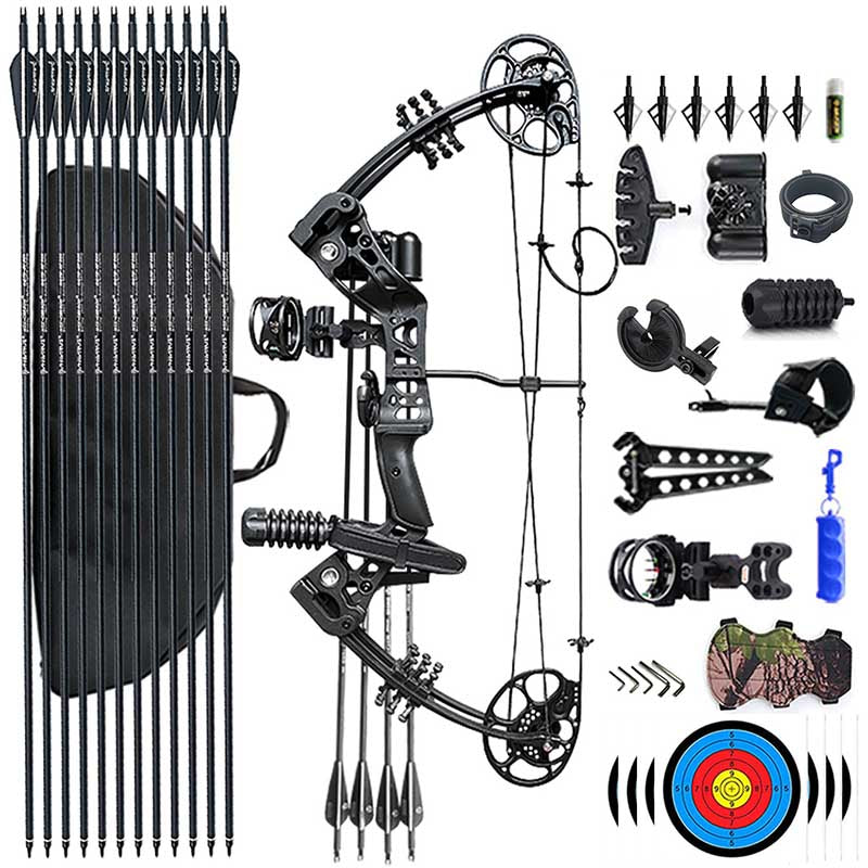 Compound Bow Arrow Set  15-45lbs Adjustable Archery Bow Hunting Shoot