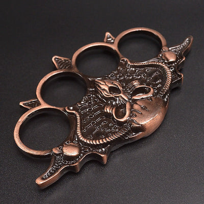 Creative Bull Head Metal Knuckle Duster Defense Tool