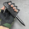 Customizable brass knuckle set knife