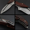 Custom Damascus Mechanical Lock Folding Knife