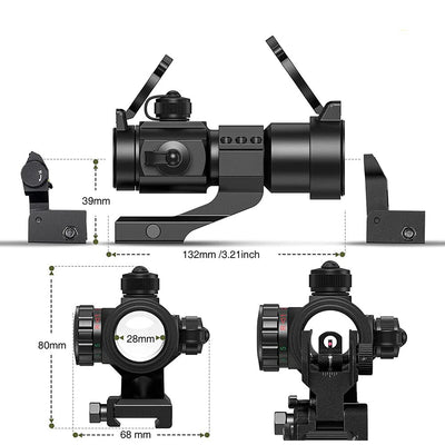 Red-Green Dot Sight Optic for 20mm Rail