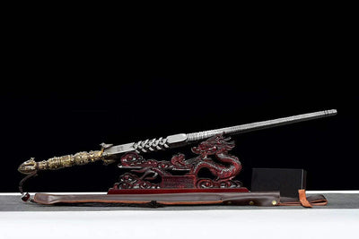 Handmade Special Weapon Wild Lion Dragon Scale Mace Sword Breaker