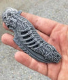 Custom 3D Carved Skull Folding knife