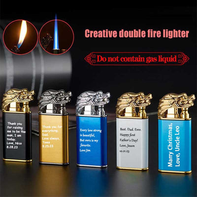 Double fire  Lighter Inflatable Windproof
