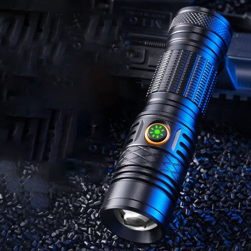 Black King Kong outdoor strong light rechargeable flashlight