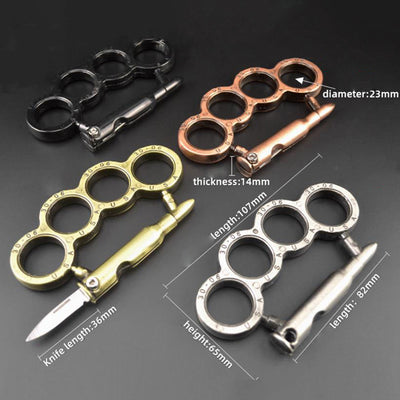 Four-finger multifunctional metal knuckle duster