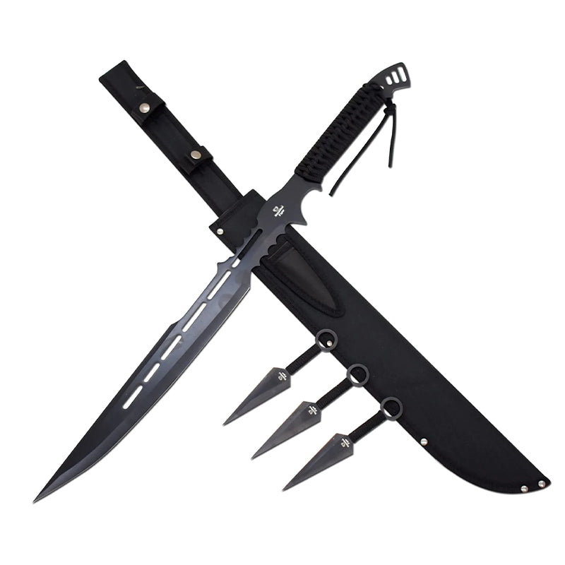 Snake Eyes Ninja Sword and Throwing Knife Set (113BK)