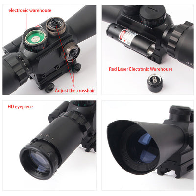 M8 3.5-10X40 Red Laser Optical Integrated Sight