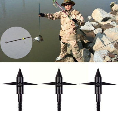 3Pcs Steel Fish Bow Hunting Arrow Tips
