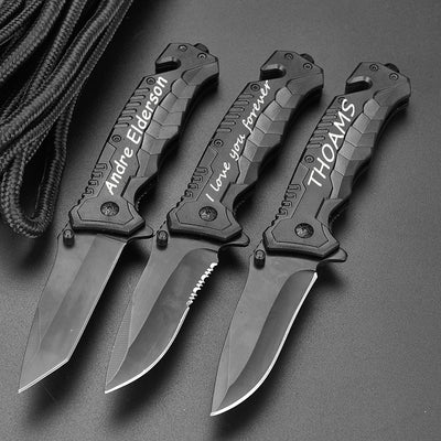 Personalized outdoor multi-purpose folding knife