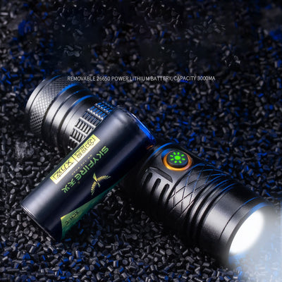 Black King Kong outdoor strong light rechargeable flashlight