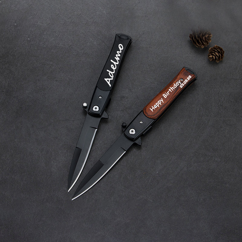 Personalized Pocket Knife with Clip Knife Engraved Gifts for Him