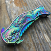 8″ Dragon Rainbow Spring Knife