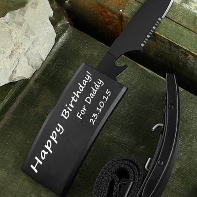 Personalized Men's Belt Bottle Opener Stainless Steel Knife