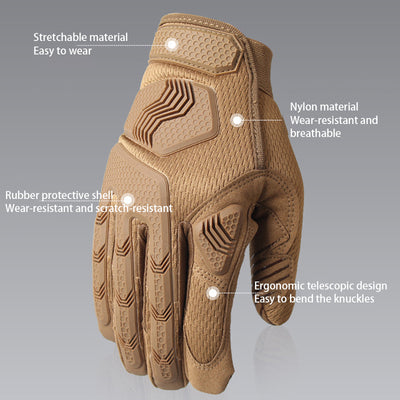 Full-finger protective tactical gloves for outdoor sports