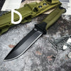 Custom tactical knife with scabbard and clip