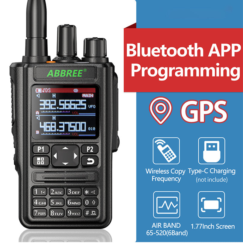 AR-869 GPS 6 Bands Amateur Ham Two Way Radio Walkie Talkie