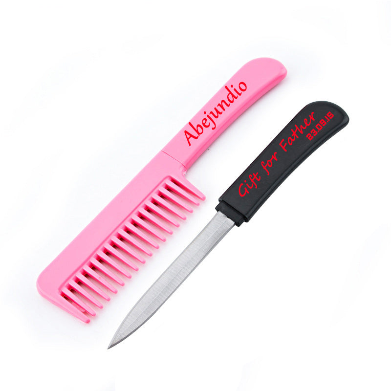 Classic Hidden Blade Comb Knife Women's Self Defense Girl's Gift