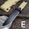 Custom tactical knife with scabbard and clip