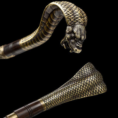 Snake head cane sword self-defense cane sword