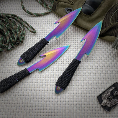 Tactical new Throwing Knife Set Stainless Steel Fixed Blade Combat Ninja Kunai Hunting Accessories