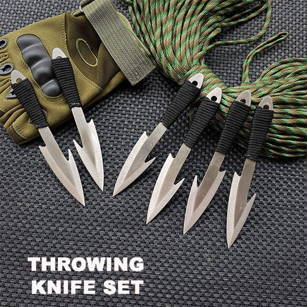 Throwing Knife Set Stainless Steel Fixed Blade Combat Ninja Kunai
