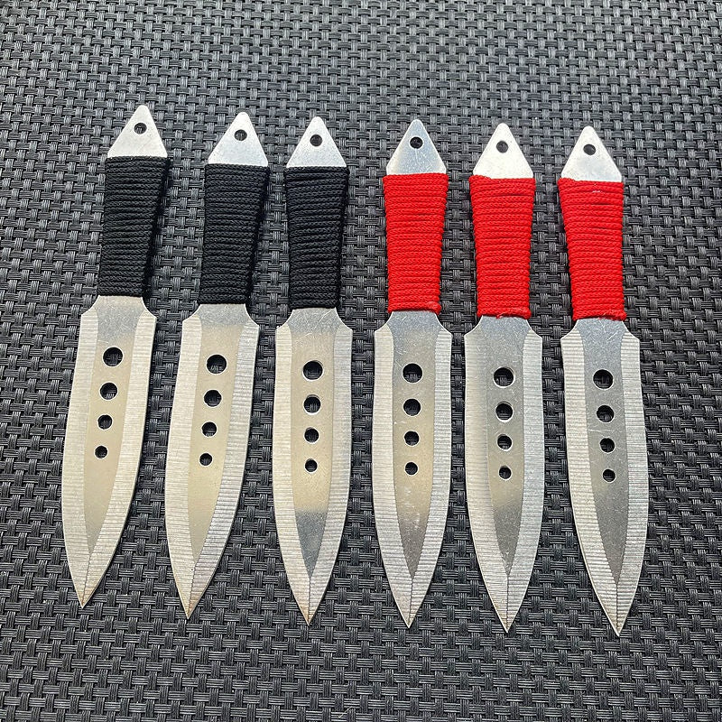 6PCS TACTICAL KNIVES COMBAT THROWING KNIFE SET W/ SHEATH