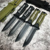 Custom tactical knife with scabbard and clip