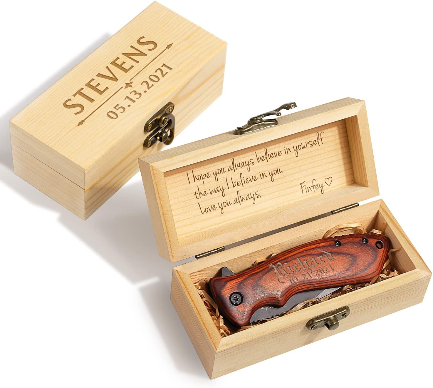 Personalized Knife With Box Engraved Pocket Knifes For Men