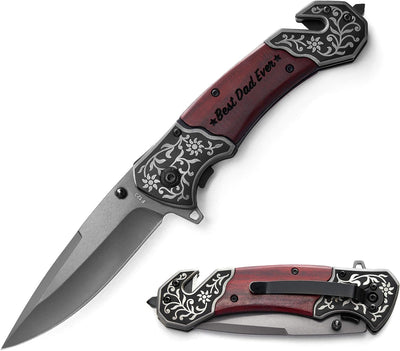 Engraved Folding Knife Men Camping Hunting Knives