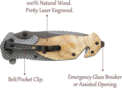 Personalized Engraved Pocket Knife With Box Custom Knives