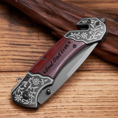 Engraved Folding Knife Men Camping Hunting Knives