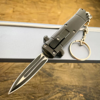 Mini Stiletto OTF Knife Keychain