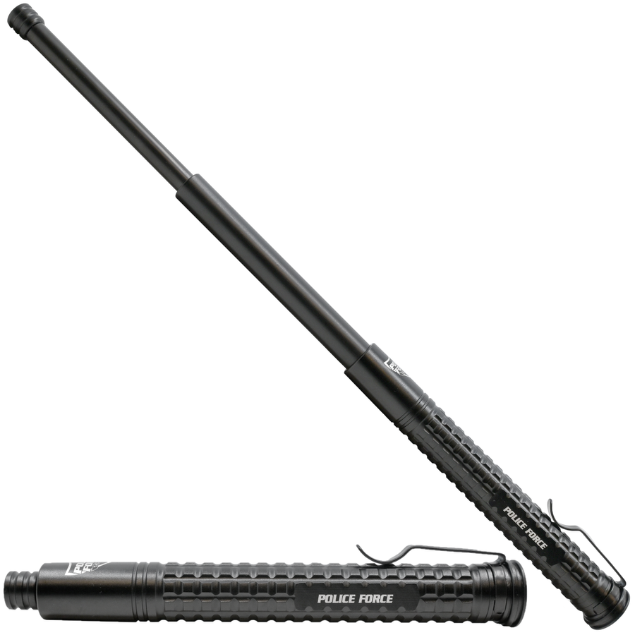 16" Tactical Button Expandable Steel Telescoping Stick