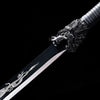 God Dragon Battle Sword Handmade Black Sheath