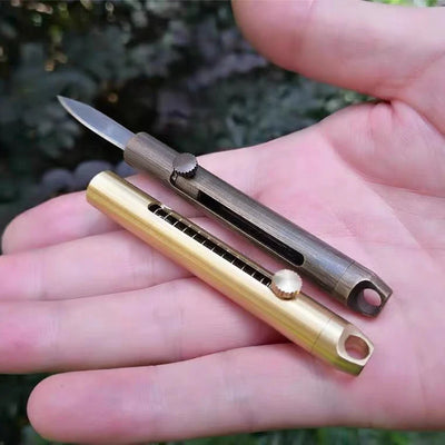 Brass Pure Titanium Self-Defense Knife