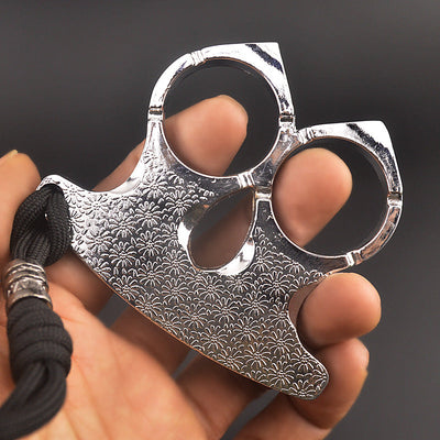 Metal knuckle duster two finger fist ring protective gear
