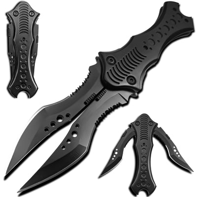 MADSABRE tactical double edge folding knife