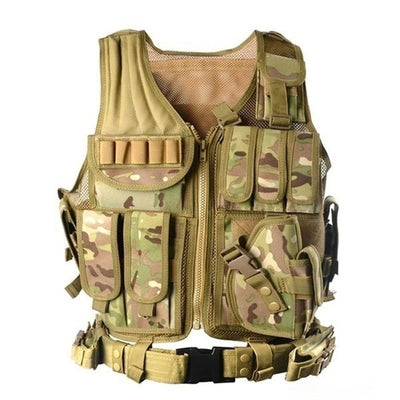Outdoor adventure multi-pocket hunting detachable tactical vest