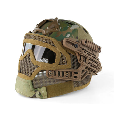 Tactical helmet visor (FAST helmet + full wire visor)