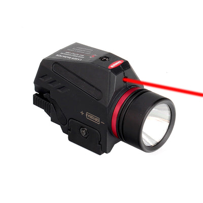 LED Flashlight Red Green Laser Sight